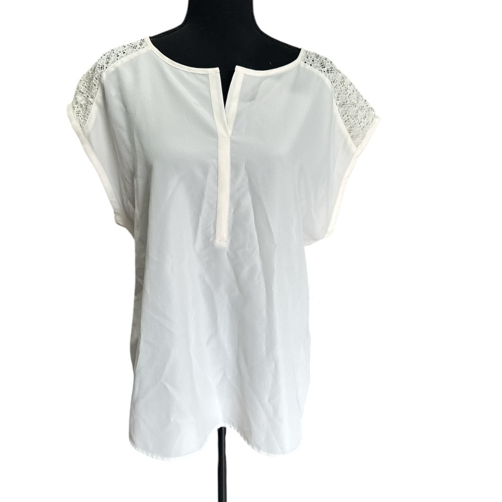 Van Heusen White Dolman Sleeve Blouse